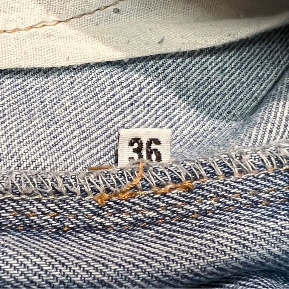 Ferando Brand Brazilian frayed hem denim shorts size 4 US. Side grommets EC - Picture 6 of 8